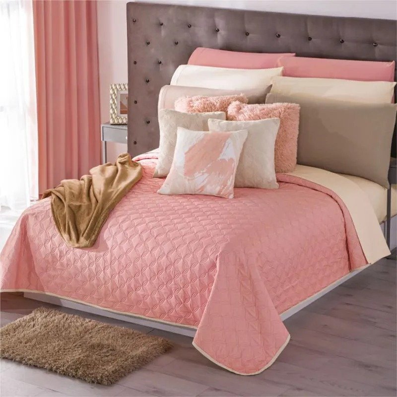 Edredón Ligero 2 Vistas Deep Rose – Beige