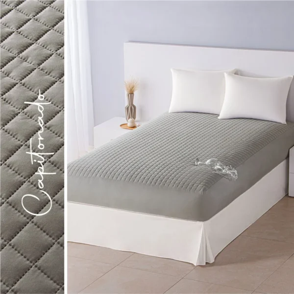 Protector De Colchon Repelente Gris