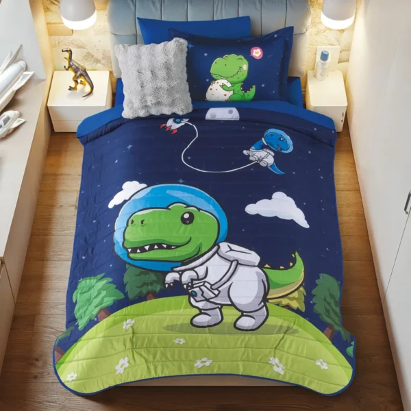 Edredón Ligero 2 Vistas Dinos Astronauta Individual