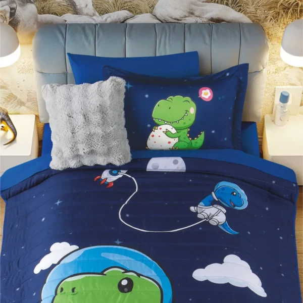 Edredón Ligero 2 Vistas Dinos Astronauta Individual