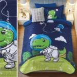 Edredón Ligero 2 Vistas Dinos Astronauta Individual