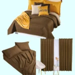 Combo de Recámara Premium 3 en 1 | Edredón Ligero Matrimonial 2 Vistas + Cortinas +Sábanas