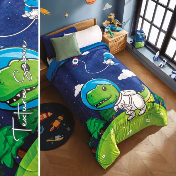 Cobertor Pachicalientito Dino Astronauta Individual