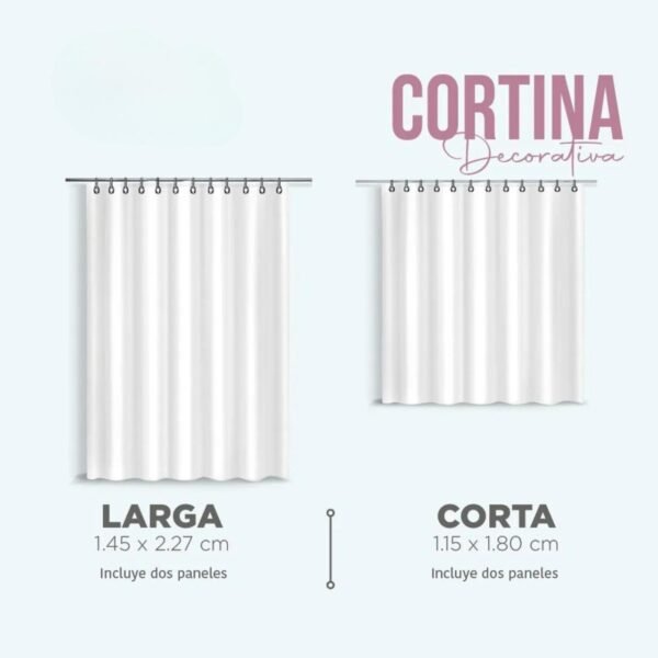 Cortina Decorativa Larga Variedad de Colores